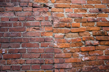 brick wall. unusual background for advertising, text.