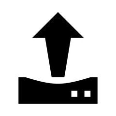 Minimal icons of upload, download, and share arrows on a hard disk. Great for web, apps, or presentations