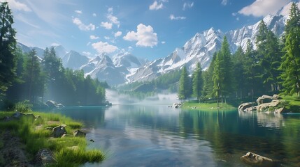 lake in the mountains