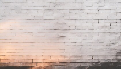 White brick wall background texture pattern
