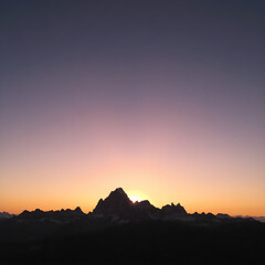 Fototapeta premium sunset in the mountains