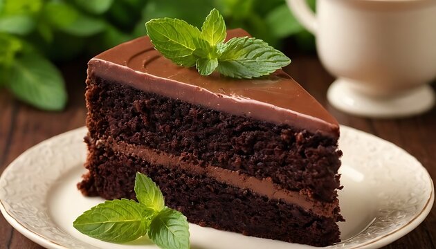 Delicious chocolate cake on table close-up,Chocolate fondant cake with Christmas decorations,pastry, plate, sugar, christmas, decoration, baked, brown, cake, chocolate, closeup, delicious, food, 873