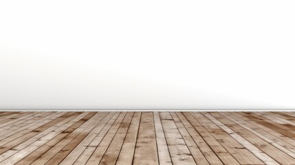 Fototapeta premium Spacious and Bright Interior with Wooden Floor and White Background Perfect for Design and Artistic Projects