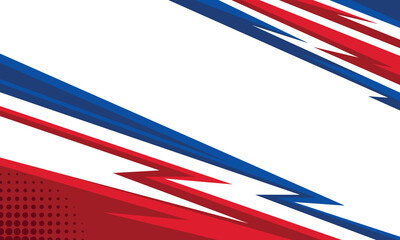 Abstract red and blue geometric sharp lines racing background for car wrap decal
