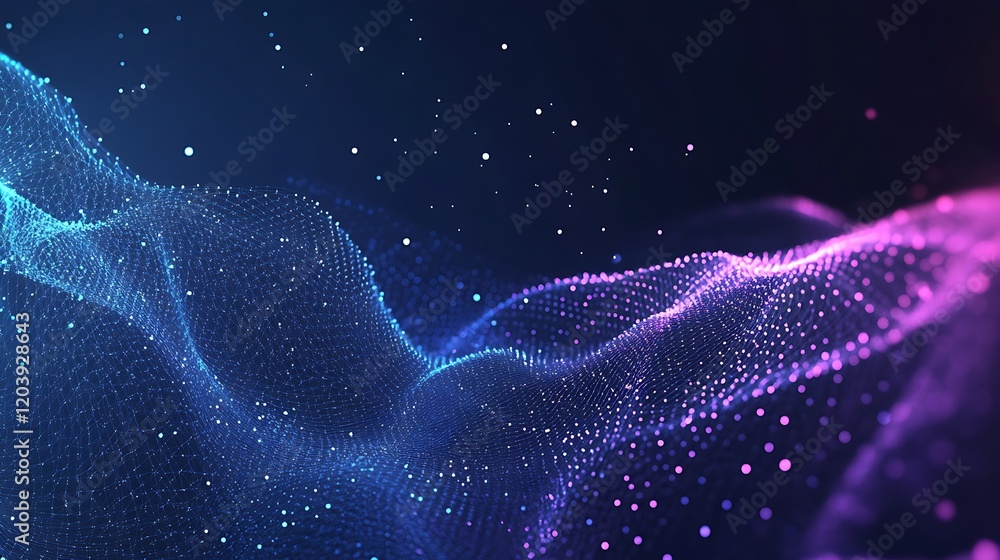 Poster modern tech-themed banner featuring futuristic concepts and dynamic design