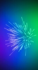 Obraz premium Abstract Neon Light Burst Vibrant Color Explosion Energy Rays Digital Art Background