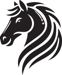Fototapeta premium black and white horse