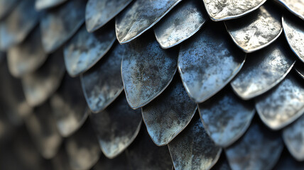 Snake armor abstract texture, blue scales for stylish design 