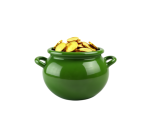 pot with gold coins