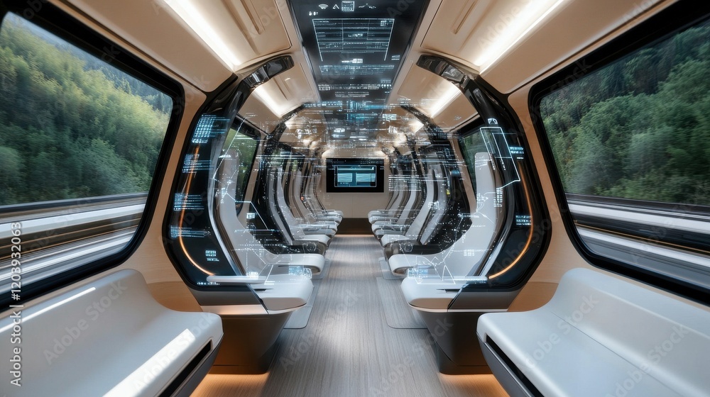 Poster Designers integrating augmented reality features into train cabin designs