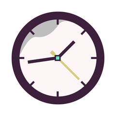 Clock icon. Flat illustration of time clocks vector sign for web isolated on white background.