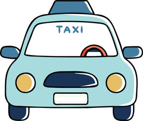 Taxi Car Icon – Vector Illustration for Transportation