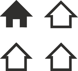 Collection of House Silhouettes – High-Quality Vector Art