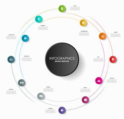 Infographic design template with place for your data. Vector illustration. © Khvost