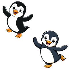 Obraz premium Penguin cartoon vector art
