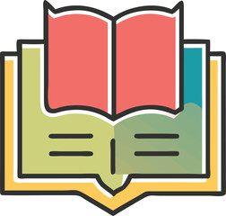 Reading and Learning Symbol – High-Quality Vector Art