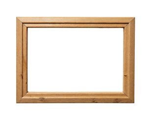 wooden frame isolated on white