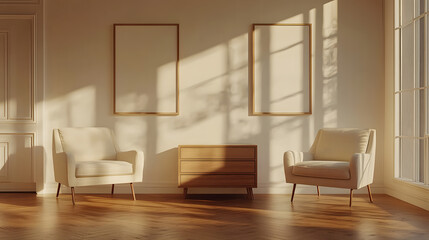 Cozy seating area with natural light and neutral tones.