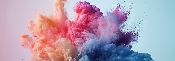 Fototapeta premium Happy Holi for Festival of Colors vector elements for card, greeting, poster design. 