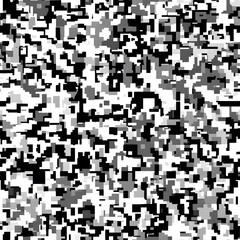 Fototapeta premium Digital camouflage background, army black, white, and gray color, with a blend of natural colors used for camouflage