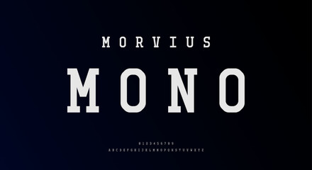 Modern monospace serif font design
