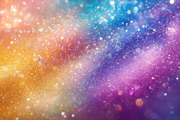 Obraz premium Glittering shimmer background for elegant event decoration and invitations design in luxurious gold tones and soft bokeh effects suitable for upscale celebrations and parties