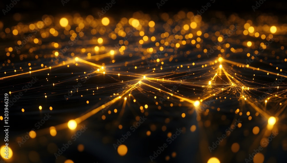 Poster a stunning visual representation of connected glowing nodes and lines, symbolizing digital networks 