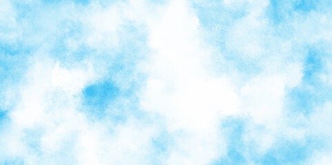sky clouds for wallpaper backdrop background, watercolor abstract texture with white clouds and blue sky, shiny and clear painted light blue clouds watercolor background.