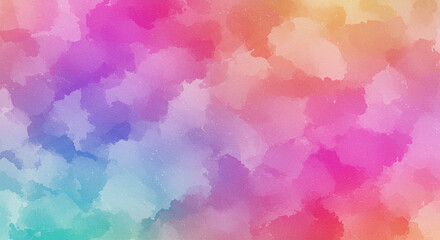 Abstract Watercolor Background Pastel Rainbow Hues Soft Brushstrokes Dreamy Texture