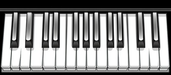 A Simple Illustration Of A Piano Keyboard