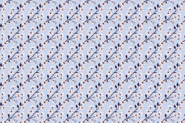 abstract background with lines with flowers 