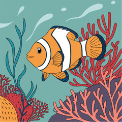 Fototapeta premium Vibrant Fishes in the Water: Bring the Ocean’s Beauty to Life