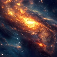 Fototapeta premium Cosmic Amavasya Energy Dark Night Sky Background Image