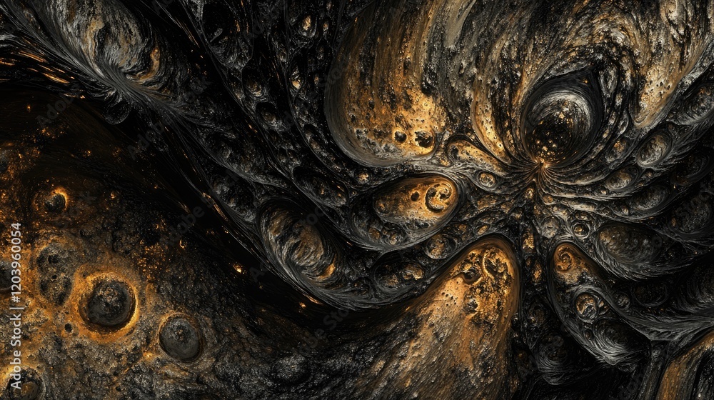 Poster a deep space-inspired d textured background with cosmic patterns and a rich, dark color palette, off