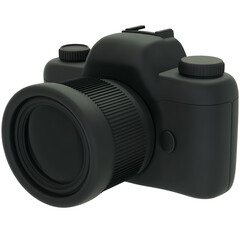 Sleek Black Camera: A Modern Photography Icon.