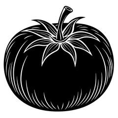 Tomato Silhouette Vector Illustration for Creative Projects