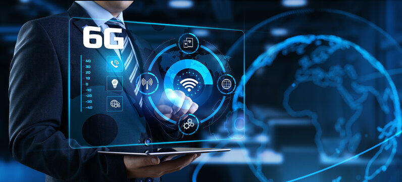 6G Six generation high speed mobile internet wireless  connection.