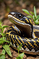 Obraz premium snake in the grass