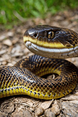 Obraz premium snake in the grass