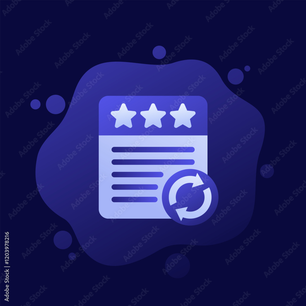 Poster feedback loop icon, vector design