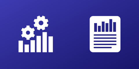performance icons with a graph and report