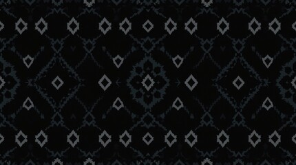 Fototapeta premium diamond seamless pattern. Dark tones create a creepy, eerie atmosphere. Ikat geometric folklore ornament with Aztec style folk embroidery and tribal ethnic vector texture. Professional