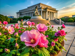 Seoul National Assembly Rose of Sharon & Haetae Sculpture - Long Exposure Photography