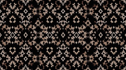  diamond seamless pattern. Dark tones create a creepy, eerie atmosphere. Ikat geometric folklore ornament with Aztec style folk embroidery and tribal ethnic vector texture. Professional