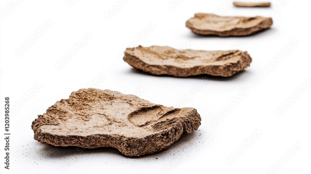 Poster irregular brown soil fragments path desert texture dry ground abstract background