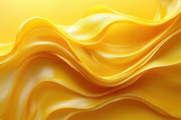 Fototapeta premium abstract background featuring a vivid yellow plastic texture perfect for poster design and presentations with smooth curves and a glossy finish evoking modernity and creativity