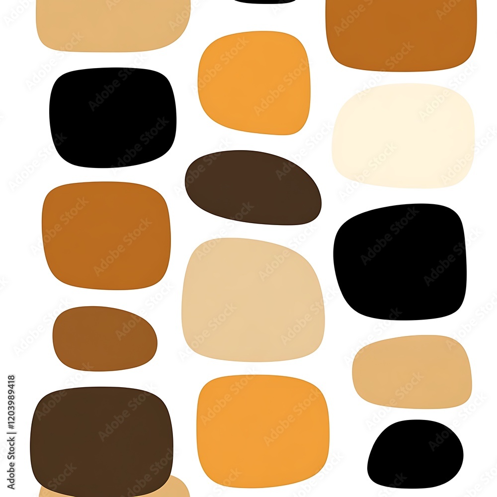 Poster minimalist pattern with clean shapes and soft earthy tones