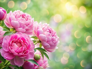 Serene Pink Peonies: Soft Focus Floral Background for Design