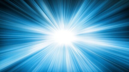 Abstract Blue Light Rays Burst Background Bright Star Energy Speed Dynamic Motion Design