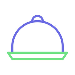 Cloche icon. Concept of serving food, restaurant, and catering.